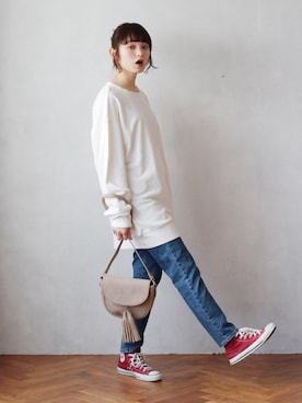 「Crisp（クリスプ）のアイテム」を使った、Crispさん（レディース・158cm）の冬コーディネート