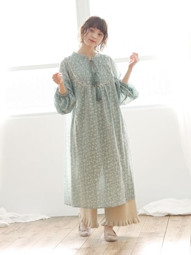 Crisp クリスプ の キルティングフラワーワンピース ワンピース Wear Crisp クリスプ の キルティングフラワーワンピース ワンピース Wear