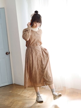 「Crisp（クリスプ）のアイテム（ヘアアクセサリー）」を使った、Crispさん（レディース・158cm）の冬コーディネート
