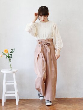 「Crisp（クリスプ）のアイテム（オールインワン・サロペット）」を使った、Crispさん（レディース・158cm）の冬コーディネート