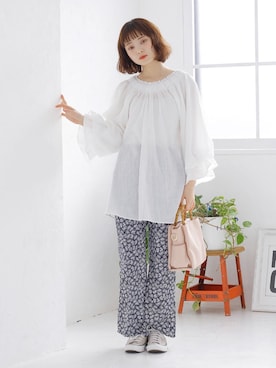 「Crisp（クリスプ）のアイテム（パンツ）」を使った、Crispさん（レディース・158cm）の春コーディネート