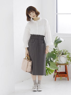 「Crisp（クリスプ）のアイテム」を使った、Crispさん（レディース・158cm）の春コーディネート