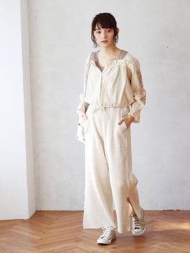 「Crisp（クリスプ）のアイテム（パンツ）」を使った、Crispさん（レディース・158cm）の春コーディネート