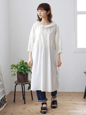 「Crisp（クリスプ）のアイテム（ワンピース）」を使った、Crispさん（レディース・158cm）の春コーディネート