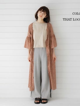 「ポケットＴシャツ」｜「アイテム（トップス）」を使った、Crispさん（レディース・158cm）の春コーディネート