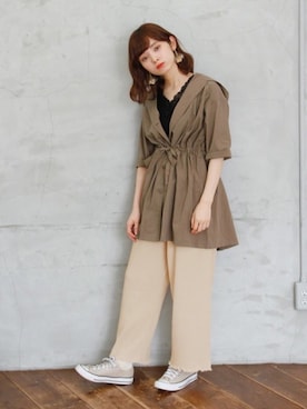 「ワッフル」｜Crispさん（レディース・158cm）の夏コーディネート