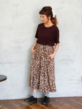 「スカラップ」｜「アイテム（ブーツ）」を使った、Crispさん（レディース・157cm）の夏コーディネート