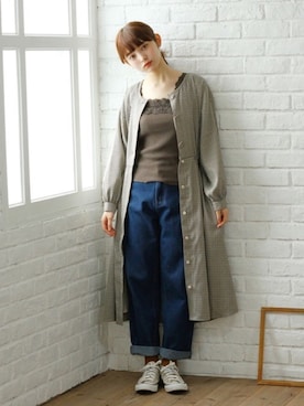 「ボーイフレンドデニム」｜Crispさん（レディース・158cm）の夏コーディネート