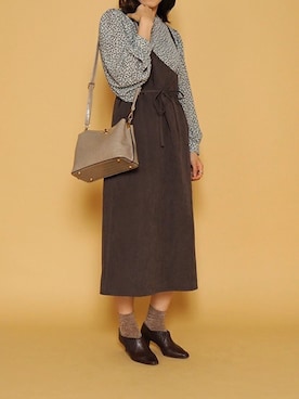 「Crisp（クリスプ）のアイテム（ワンピース/ドレス）」を使った、Crispさん（レディース・158cm）の秋コーディネート