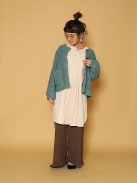 「Crisp（クリスプ）のアイテム（その他パンツ）」を使った、Crispさん（レディース・157cm）の秋コーディネート