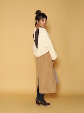 「Crisp（クリスプ）のレースリブタンク（タンクトップ）」を使った、Crispさん（レディース・157cm）の秋コーディネート