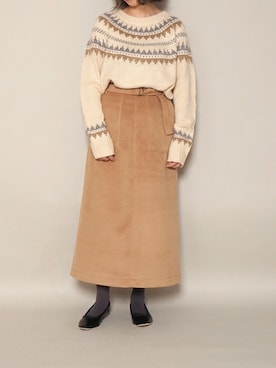 「Crisp（クリスプ）のアイテム（ニット/セーター）」を使った、Crispさん（レディース・152cm）の秋コーディネート