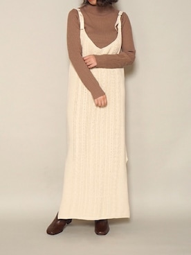 「Crisp（クリスプ）のアイテム（ワンピース）」を使った、Crispさん（レディース・152cm）の秋コーディネート