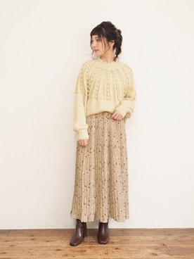 「Crisp（クリスプ）のアイテム（ニット/セーター）」を使った、Crispさん（レディース・157cm）の冬コーディネート