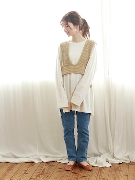 Crispさん（レディース・154cm）の冬コーディネート