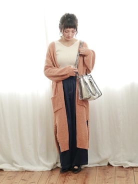 「Crisp（クリスプ）のアイテム（パンツ）」を使った、Crispさん（レディース・157cm）の冬コーディネート