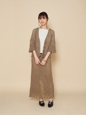 「スカラップ」｜「アイテム（パンプス）」を使った、Crispさん（レディース・158cm）の春コーディネート