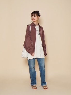 「Crisp（クリスプ）のアイテム（パンツ）」を使った、Crispさん（レディース・158cm）の春コーディネート