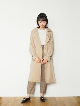 「クリスプ」｜「アイテム（トレンチコート）」を使った、Crispさん（レディース・158cm）の春コーディネート