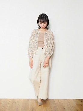 「Crisp（クリスプ）のアイテム（パンツ）」を使った、Crispさん（レディース・158cm）の春コーディネート