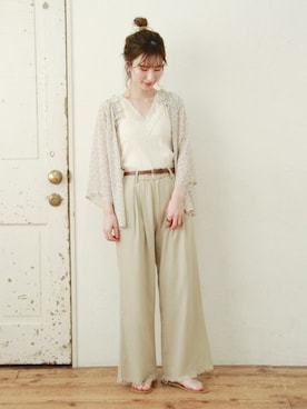 「Crisp（クリスプ）のアイテム（ワンピース）」を使った、Crispさん（レディース・158cm）の春コーディネート