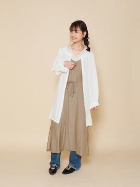 「クリスプ」｜「アイテム（チュニック）」を使った、Crispさん（レディース・158cm）の春コーディネート