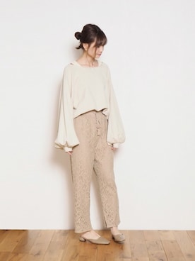 「Crisp（クリスプ）のアイテム（パンツ）」を使った、Crispさん（レディース・158cm）の春コーディネート