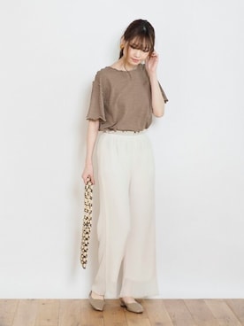 「Crisp（クリスプ）のアイテム（パンツ）」を使った、Crispさん（レディース・158cm）の春コーディネート