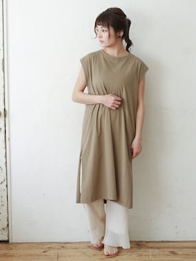 「Crisp（クリスプ）のアイテム（その他パンツ）」を使った、Crispさん（レディース・158cm）の春コーディネート