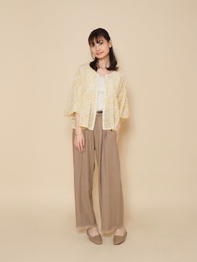 「Crisp（クリスプ）のアイテム（その他パンツ）」を使った、Crispさん（レディース・158cm）の春コーディネート