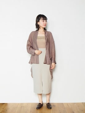 「Crisp（クリスプ）のアイテム（タンクトップ）」を使った、Crispさん（レディース・158cm）の春コーディネート