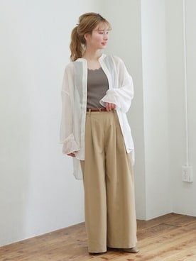 「Crisp（クリスプ）のアイテム（パンツ）」を使った、Crispさん（レディース・158cm）の夏コーディネート