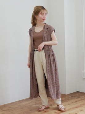 「Crisp（クリスプ）のアイテム（ワンピース）」を使った、Crispさん（レディース・158cm）の夏コーディネート