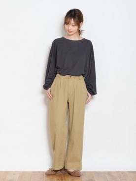 「Crisp（クリスプ）のアイテム（その他パンツ）」を使った、Crispさん（レディース・158cm）の夏コーディネート