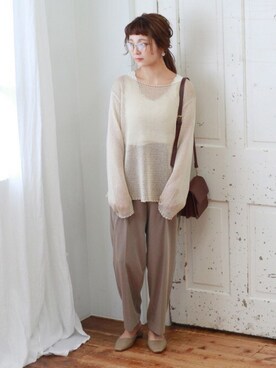 「Crisp（クリスプ）のアイテム（バッグ）」を使った、Crispさん（レディース・158cm）の夏コーディネート