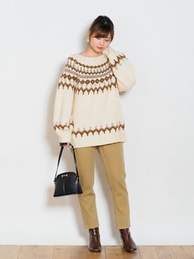 「Crisp（クリスプ）のアイテム（ショルダーバッグ）」を使った、Crispさん（レディース・161cm）の秋コーディネート