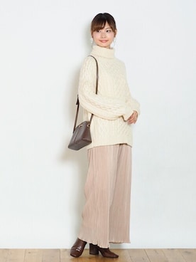 「プリーツ」｜Crispさん（レディース・161cm）の秋コーディネート