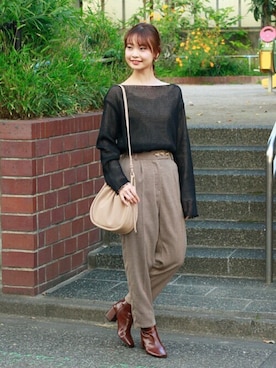 Crispさん（レディース・161cm）の秋コーディネート