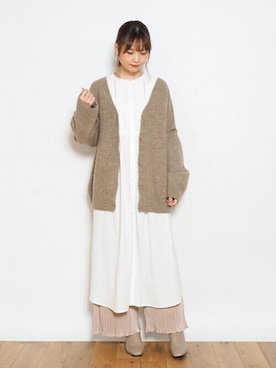 「Crisp（クリスプ）のアイテム（パンツ）」を使った、Crispさん（レディース・161cm）の冬コーディネート