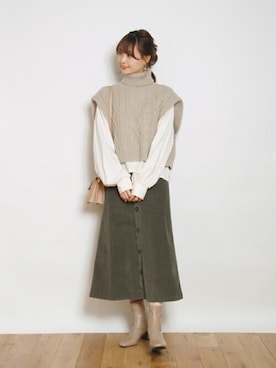 Crispさん（レディース・161cm）の冬コーディネート