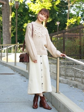 Crispさん（レディース・161cm）の冬コーディネート