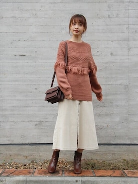 Crispさん（レディース・161cm）の冬コーディネート