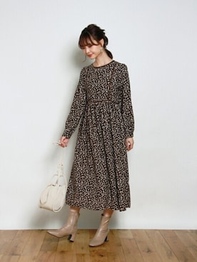 「Crisp（クリスプ）のアイテム（ショルダーバッグ）」を使った、Crispさん（レディース・161cm）の冬コーディネート