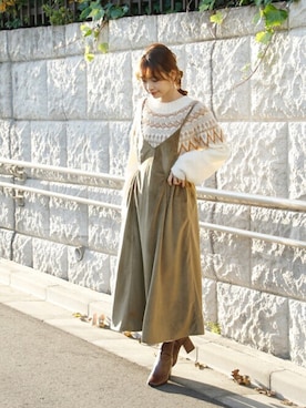 Crispさん（レディース・161cm）の冬コーディネート