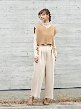 「Crisp（クリスプ）のアイテム」を使った、Crispさん（レディース・161cm）の冬コーディネート