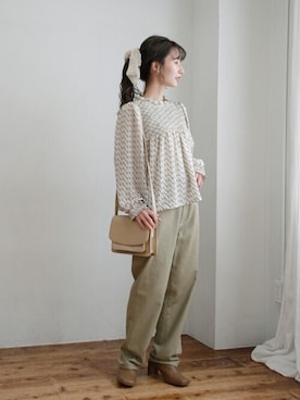 「Crisp（クリスプ）のアイテム（パンツ）」を使った、Crispさん（レディース・154cm）の冬コーディネート