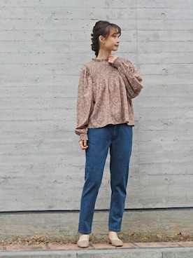 「シャーリング」｜Crispさん（レディース・161cm）の冬コーディネート