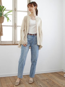 「Crisp（クリスプ）のアイテム（パンツ）」を使った、Crispさん（レディース・161cm）の冬コーディネート