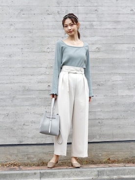 「Crisp（クリスプ）のアイテム（バッグ）」を使った、Crispさん（レディース・161cm）の春コーディネート