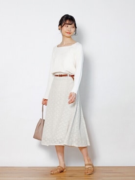 「Crisp（クリスプ）のアイテム（ショルダーバッグ）」を使った、Crispさん（レディース・161cm）の春コーディネート